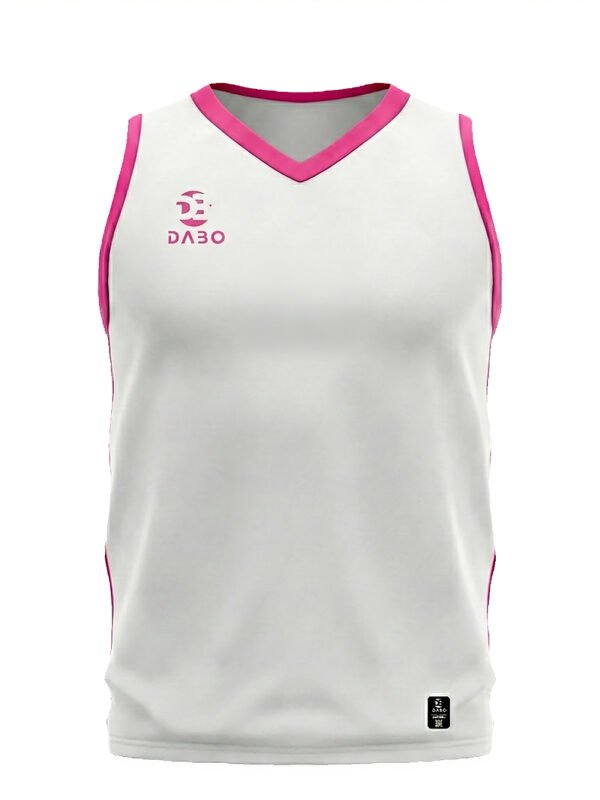 Basketball Jersey – White & Pink