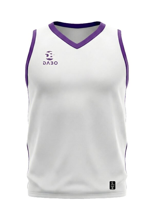 Basketball Jersey – White & Purple