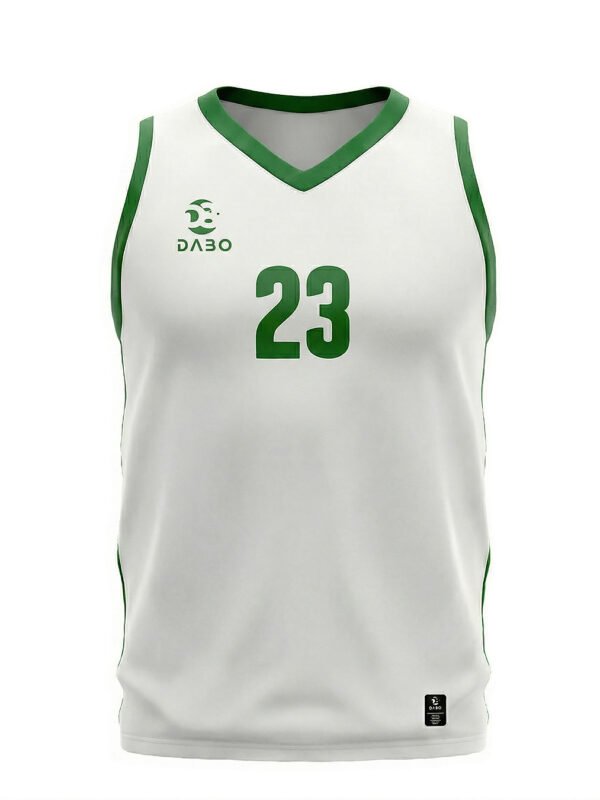 Basketball Jersey DaBo – White & Green | Number 23 (Copy)