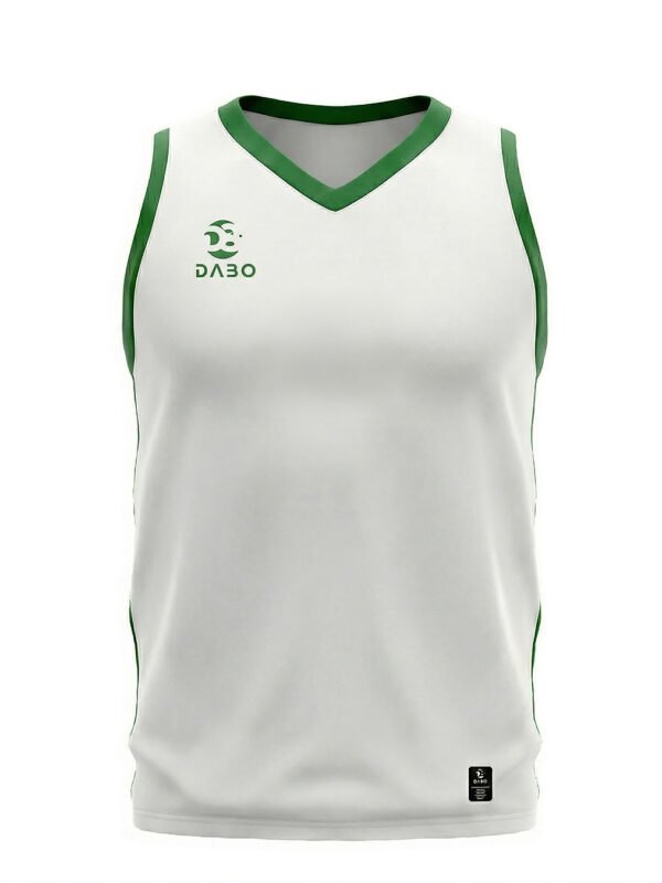 Basketball Jersey – White & Green