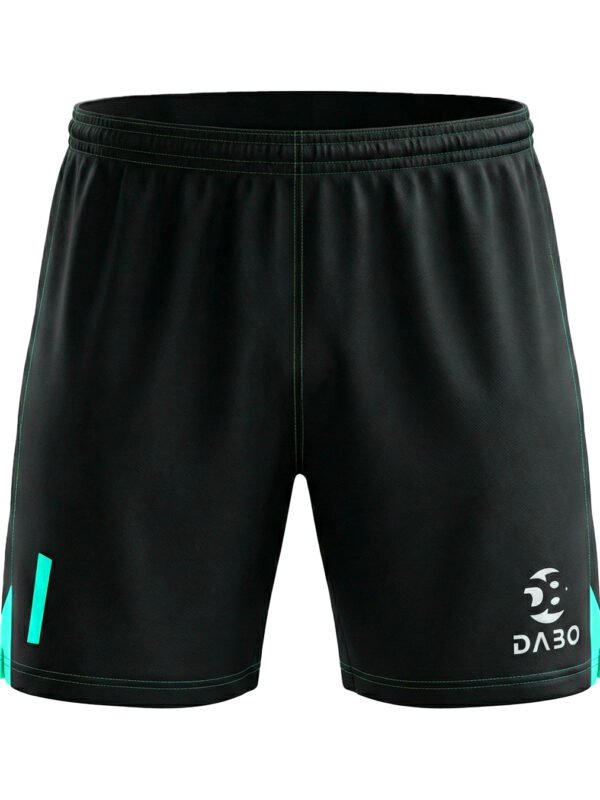 DaBo Sports Shorts – Black with Blue Turquoise Details