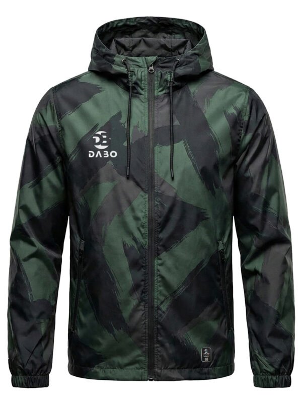 DaBo Hooded Jacket – Green & Black Camouflage