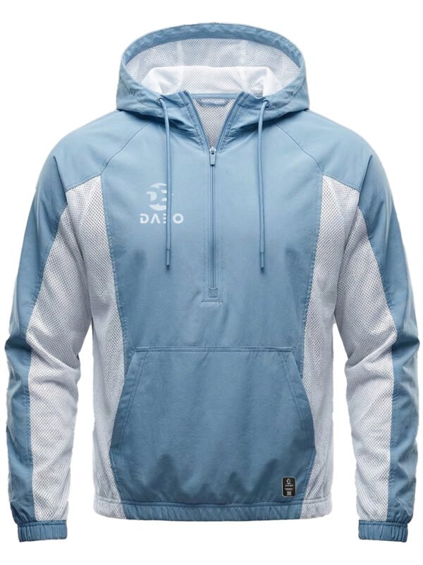 DaBo Hooded Jacket – Light Blue & White