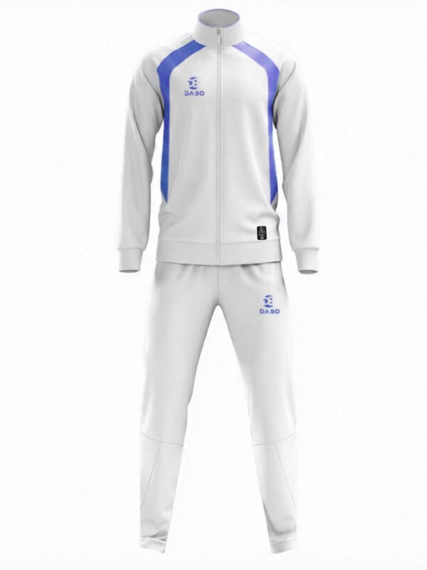 DaBo Training Tracksuit – White & Blue Sports Set