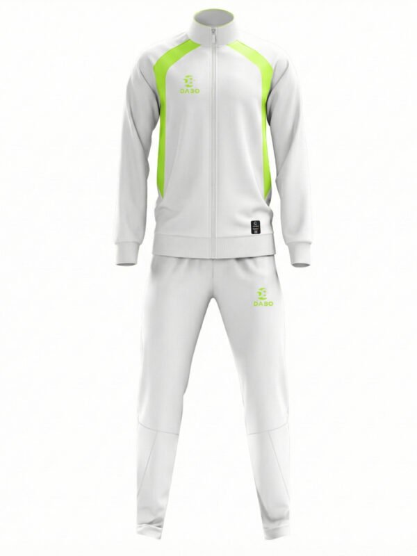 DaBo Training Tracksuit – White & Neon Green Sports Set